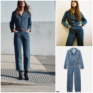 ZARA ~ LONG DENIM JUMPSUIT